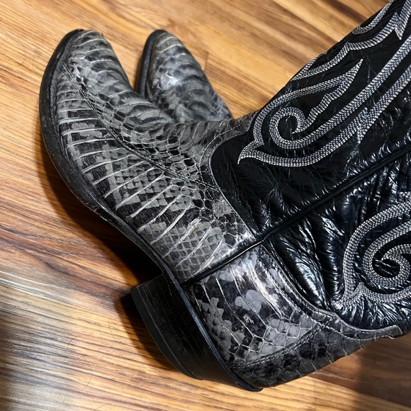 Tony Lama Original Snake Skin 🐍 Men Western Boots Sz 10-D - Picture 2 of 6